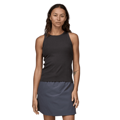 PATAGONIA WOMEN'S RIB KNIT TANK TOP - INK BLACK WW FRONT