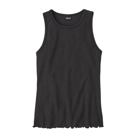 PATAGONIA WOMEN'S RIB KNIT TANK TOP - INK BLACK FRONT