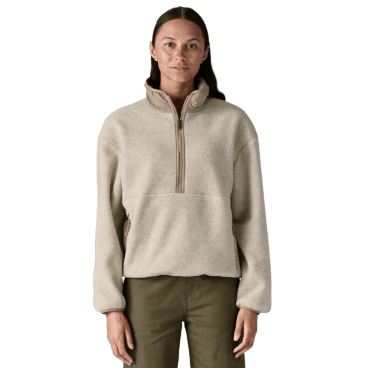 PATAGONIA WOMEN'S SYNCH MARSUPIAL - OATMEAL HEATHER WW FRONT