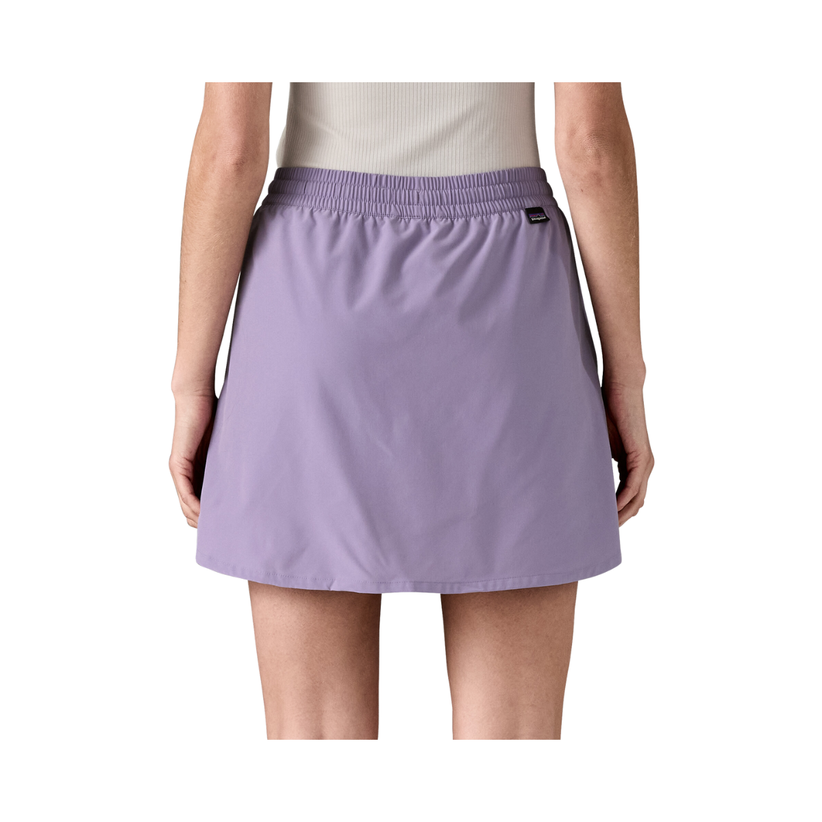 PATAGONIA WOMEN'S FLEETWITH STRETCHY SKORT - CONCRETE PURPLE back view