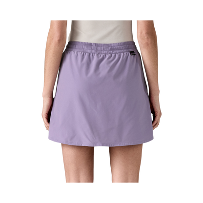 PATAGONIA WOMEN'S FLEETWITH STRETCHY SKORT - CONCRETE PURPLE back view