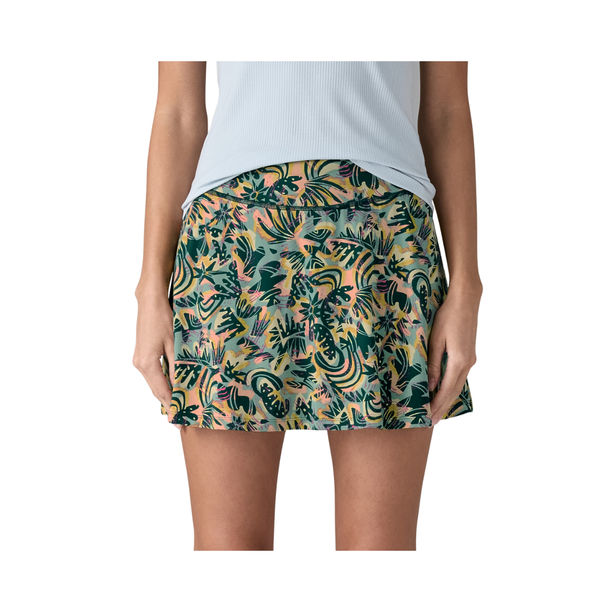 PATAGONIA WOMEN'S MAIPO SKORT - TIDAL TEAL front view