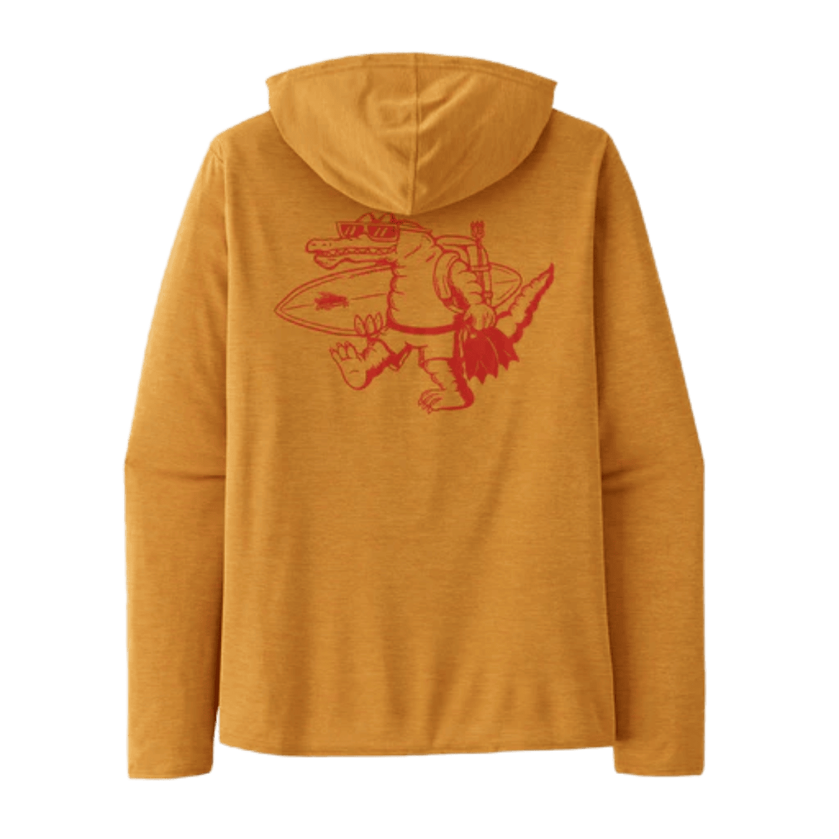 PATAGONIA CAPILENE COOL DAILY GRAPHIC HOODY - PUFFERFISH GOLD BACK