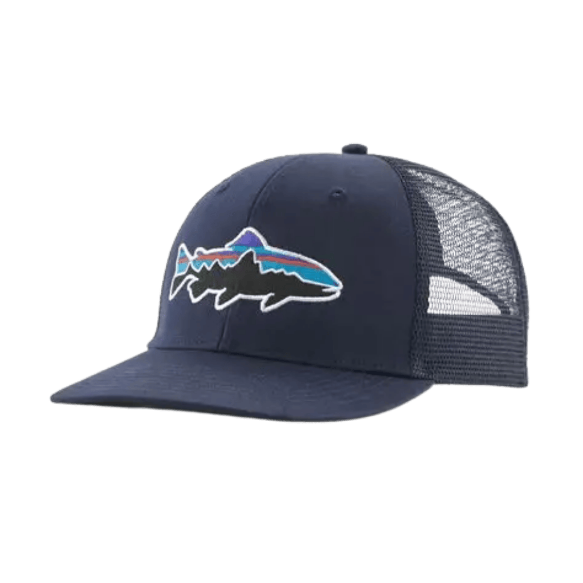 PATAGONIA FITZ ROY TROUT TRUCKER HAT - NEW NAVY
