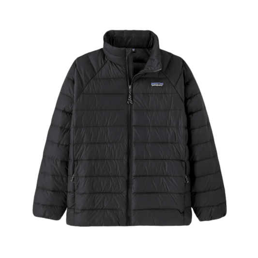 PATAGONIA KIDS' DOWN SWEATER JACKET - BLACK FRONT VIEW