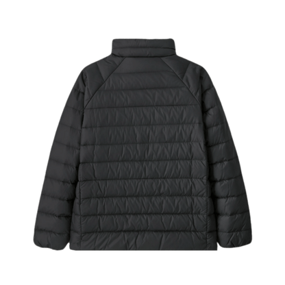 PATAGONIA KIDS' DOWN SWEATER JACKET - BLACK BACK VIEW