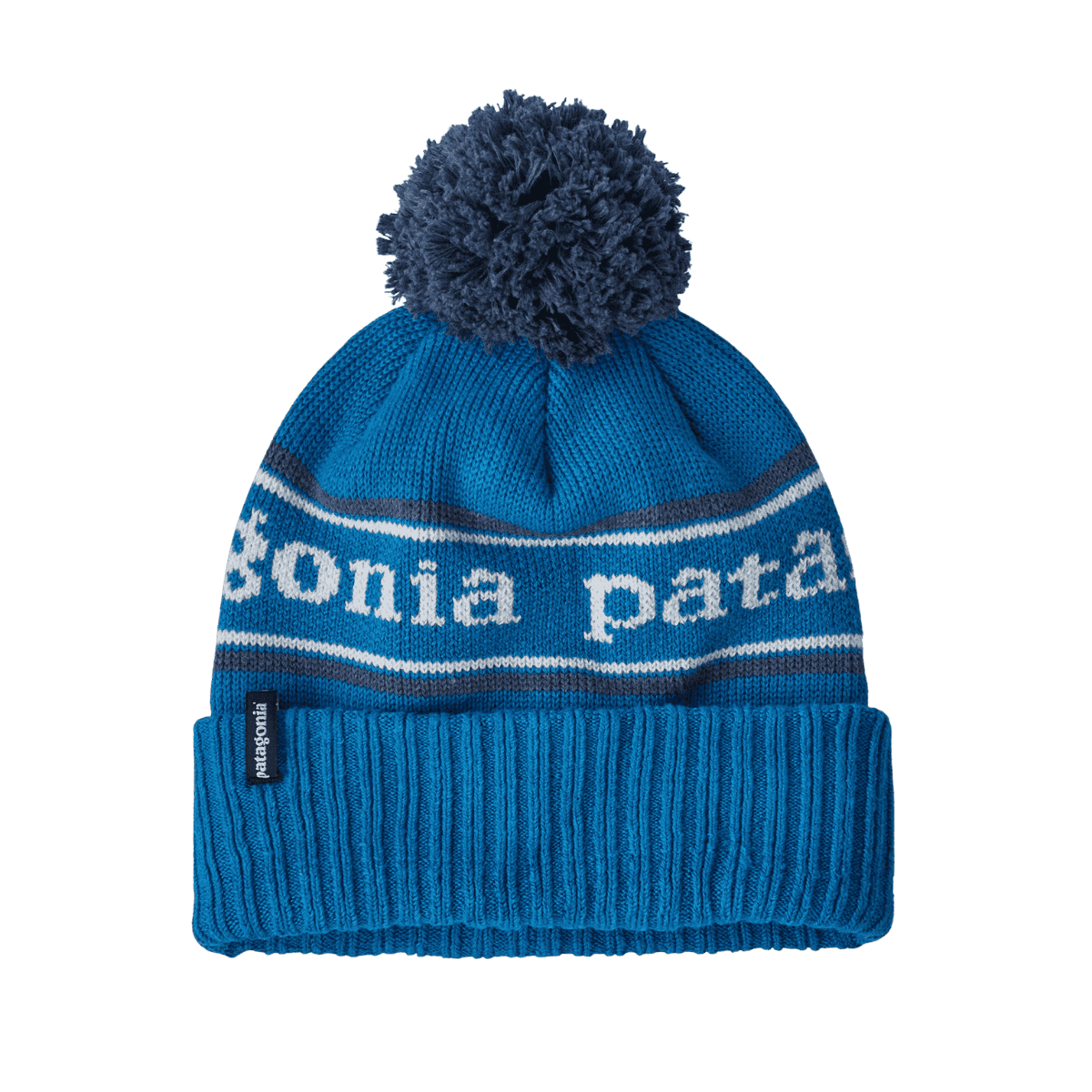 PATAGONIA KIDS POWDER TOWN BEANIE - PARK STRIPE: ENDLESS BLUE