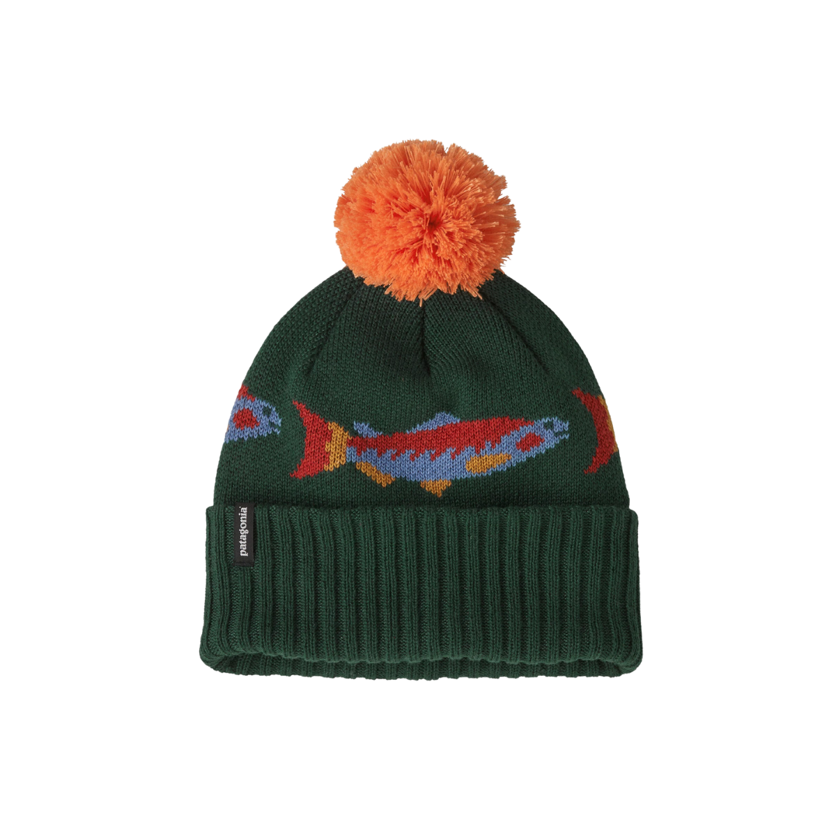 PATAGONIA_KIDS_POWDER_TOWN_BEANIE_YOUTH_LD_GRWTH_GRN_FRONT