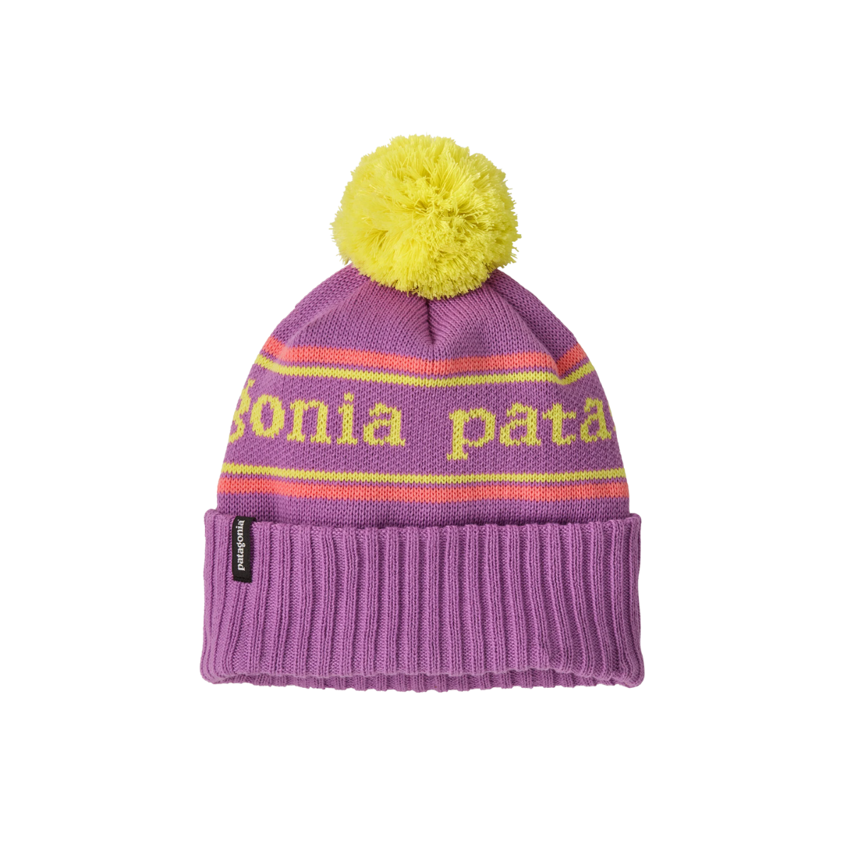 PATAGONIA_KIDS_POWDER_TOWN_BEANIE_YOUTH_PARK_STRIPE_BRISK_PURPLE_FRONT