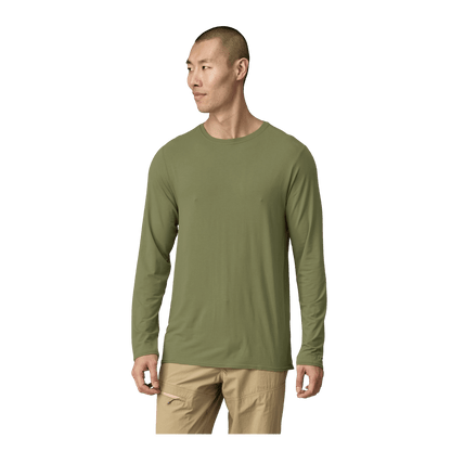 PATAGONIA SUN PRO Men’s Tropic Comfort Natural Crew BUCKHORN GREEN WW FRONT