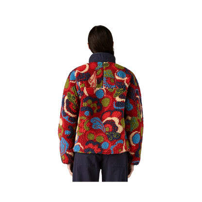 PATAGONIA WOMEN'S CLASSIC RETRO-X JACKET - AMANITA RED back view