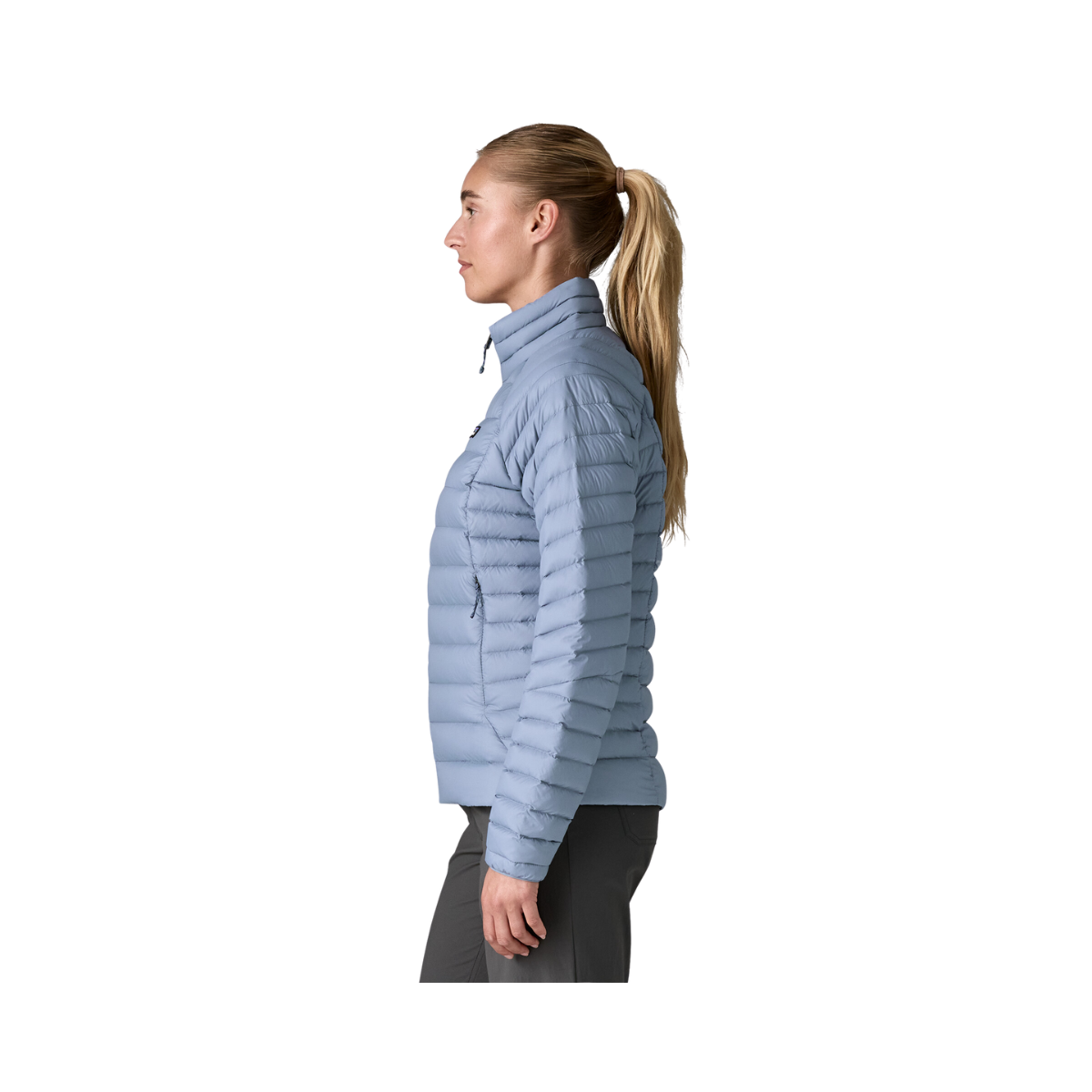 PATAGONIA WOMEN'S DOWN SWEATER JACKET - BARNACLE BLUE side view