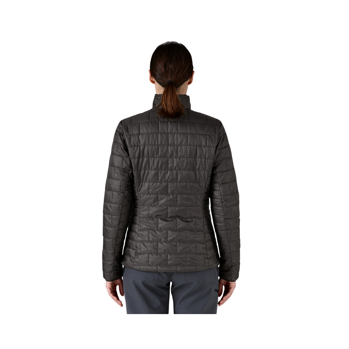 PATAGONIA WOMEN LIGHTWEIGHT NANO PUFF JACKET - BLACK back view