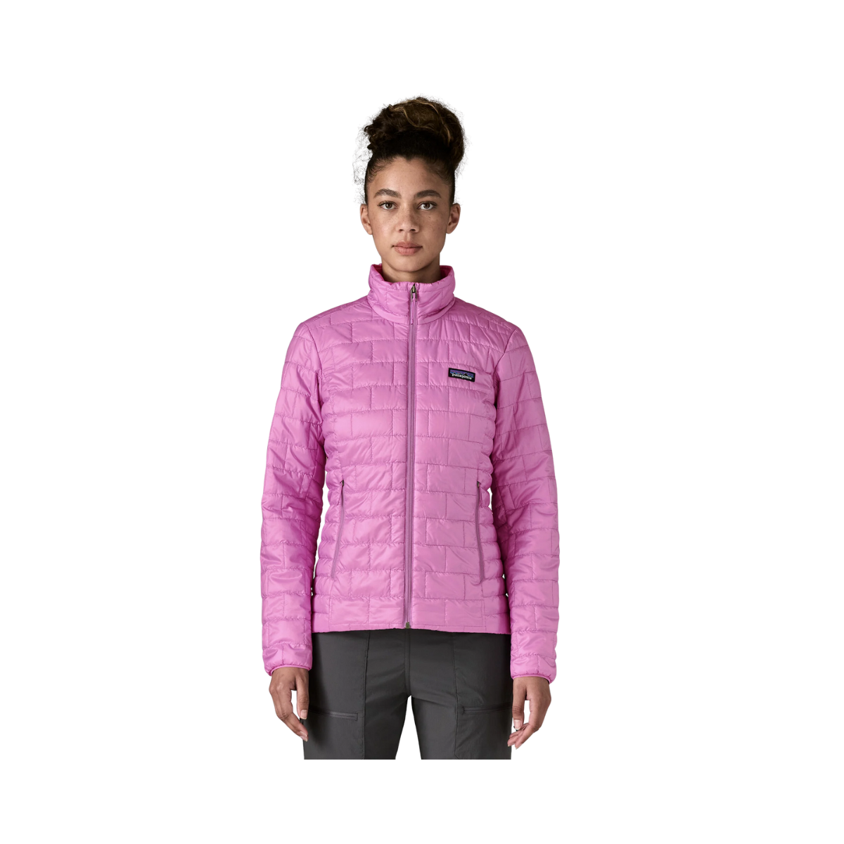 PATAGONIA WOMEN'S LIGHTWEIGHT NANO PUFF JACKET - BRISK PURPLE front view