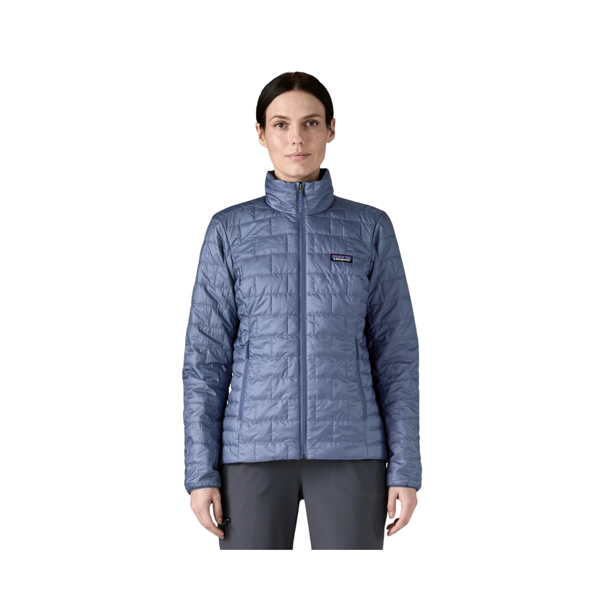 PATAGONIA WOMEN LIGHTWEIGHT NANO PUFF JACKET - CURRENT BLUE FRONT view