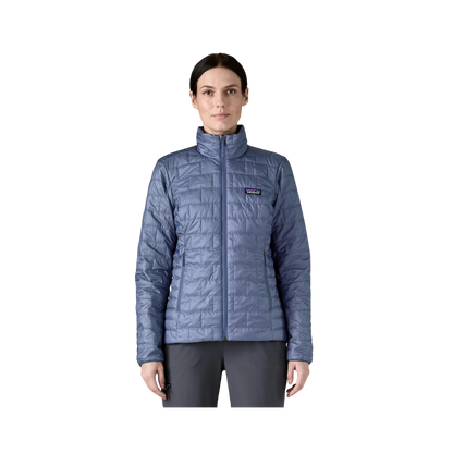 PATAGONIA WOMEN LIGHTWEIGHT NANO PUFF JACKET - CURRENT BLUE FRONT view