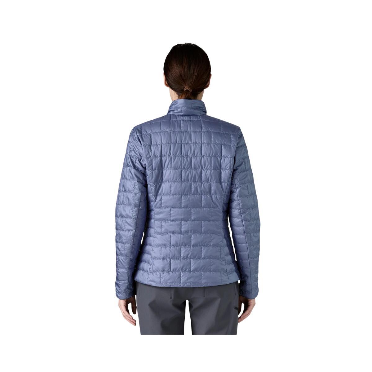 PATAGONIA WOMEN LIGHTWEIGHT NANO PUFF JACKET - CURRENT BLUE back view