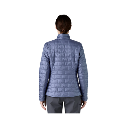 PATAGONIA WOMEN LIGHTWEIGHT NANO PUFF JACKET - CURRENT BLUE back view
