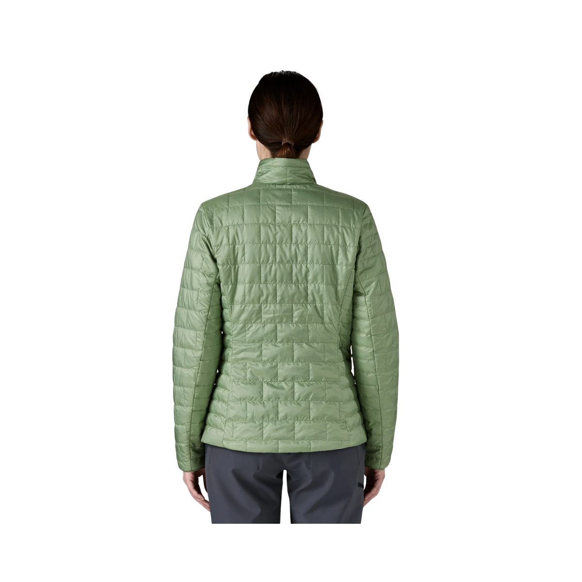 PATAGONIA WOMEN LIGHTWEIGHT NANO PUFF JACKET - ELLWOOD GREEN back view