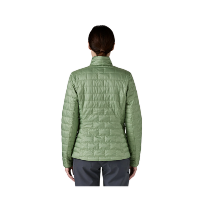 PATAGONIA WOMEN LIGHTWEIGHT NANO PUFF JACKET - ELLWOOD GREEN back view