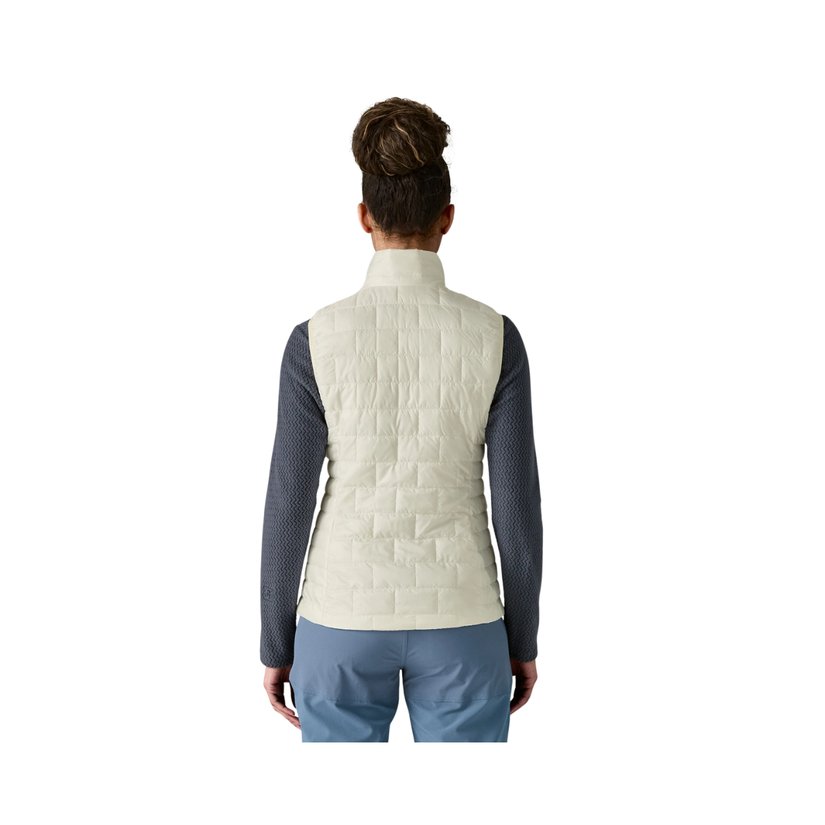 PATAGONIA WOMEN LIGHTWEIGHT NANO PUFF VEST - BIRCH WHITE back view