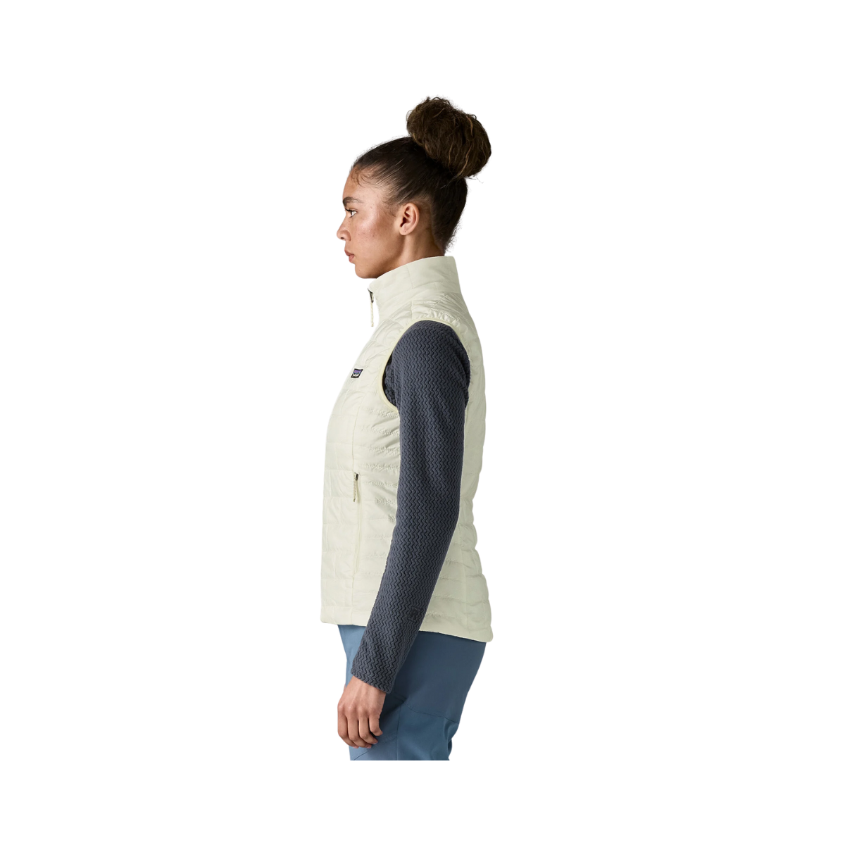 PATAGONIA WOMEN LIGHTWEIGHT NANO PUFF VEST - BIRCH WHITE side view
