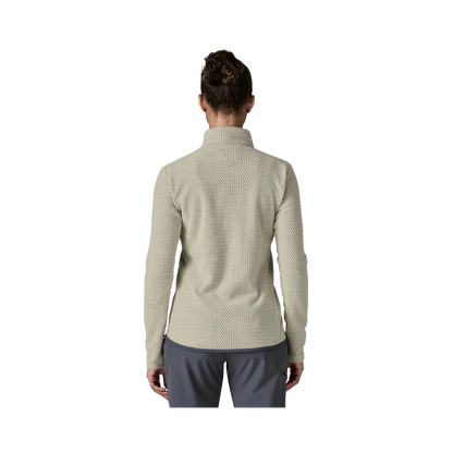 PATAGONIA WOMEN'S LIGHTWEIGHT R1 AIR FLEECE JACKET - WOOL WHITE back view