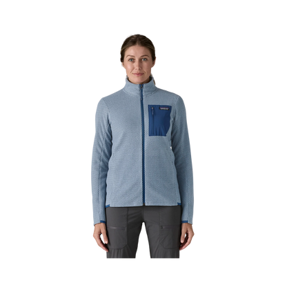 PATAGONIA WOMEN'S LIGHTWEIGHT R1 AIR JACKET - BARNACLE BLUE front view
