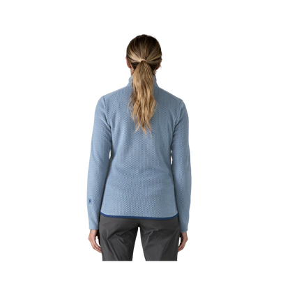 PATAGONIA WOMEN'S LIGHTWEIGHT R1 AIR JACKET - BARNACLE BLUE back view