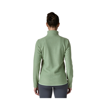 PATAGONIA WOMEN'S LIGHTWEIGHT R1 AIR JACKET - ELLWOOD GREEN back view