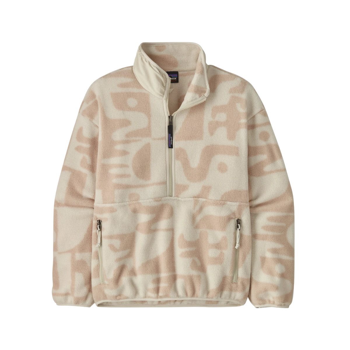 PATAGONIA WOMEN'S SYNCHILLA MARSUPIAL HALF-ZIP PULLOVER - MOTHER TREE WHITE
