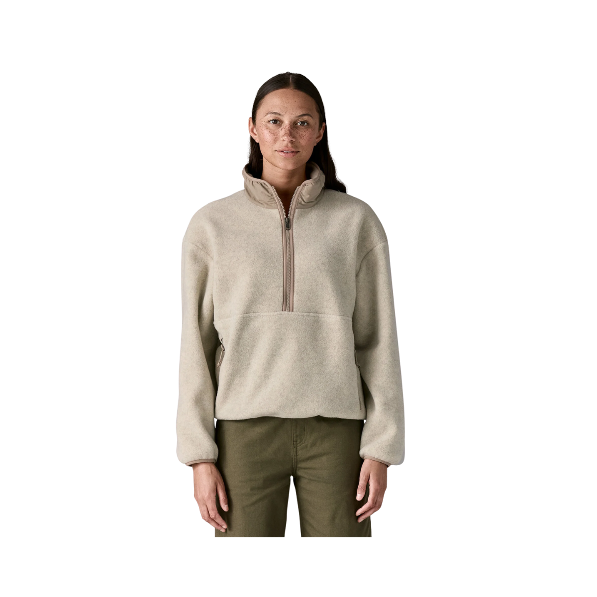 PATAGONIA WOMEN'S SYNCHILLA MARSUPIAL PULLOVER - SEA RUN PTTR RD front view