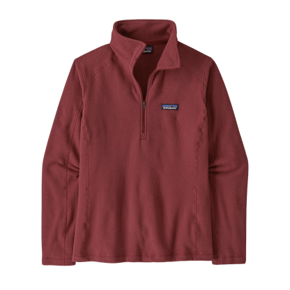 PATAGONIA WOMEN'S MICRO D 1/4 ZIP - SEQUOIA RED FRONT