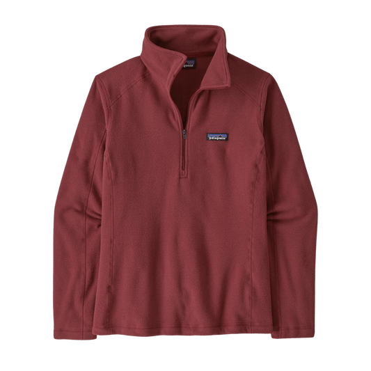 PATAGONIA WOMEN'S MICRO D 1/4 ZIP - SEQUOIA RED FRONT