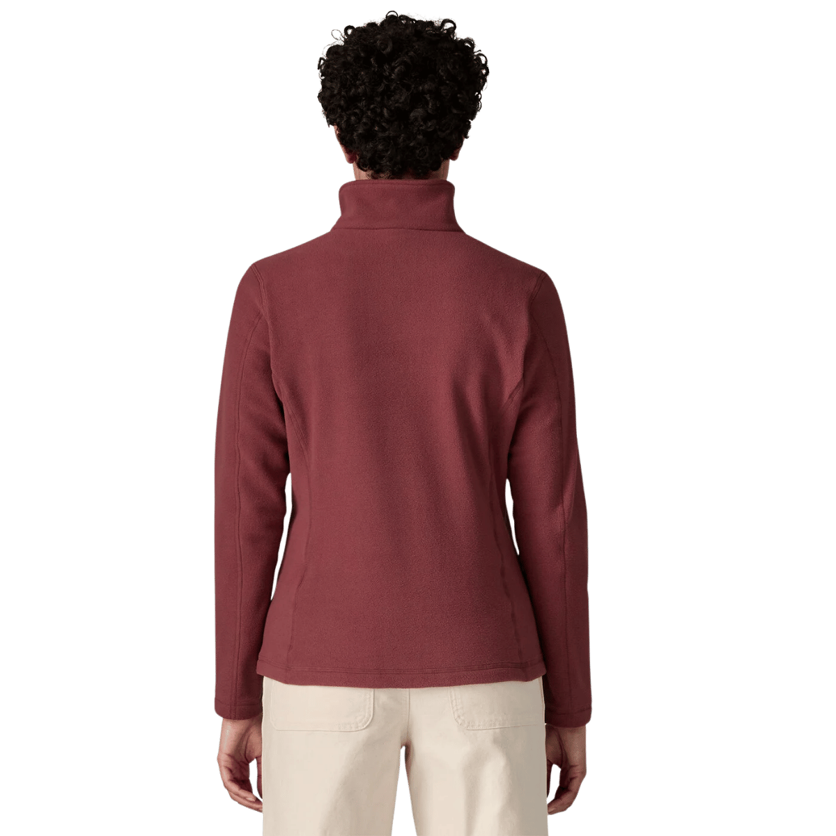 PATAGONIA WOMEN'S MICRO D 1/4 ZIP - SEQUOIA RED WW BACK