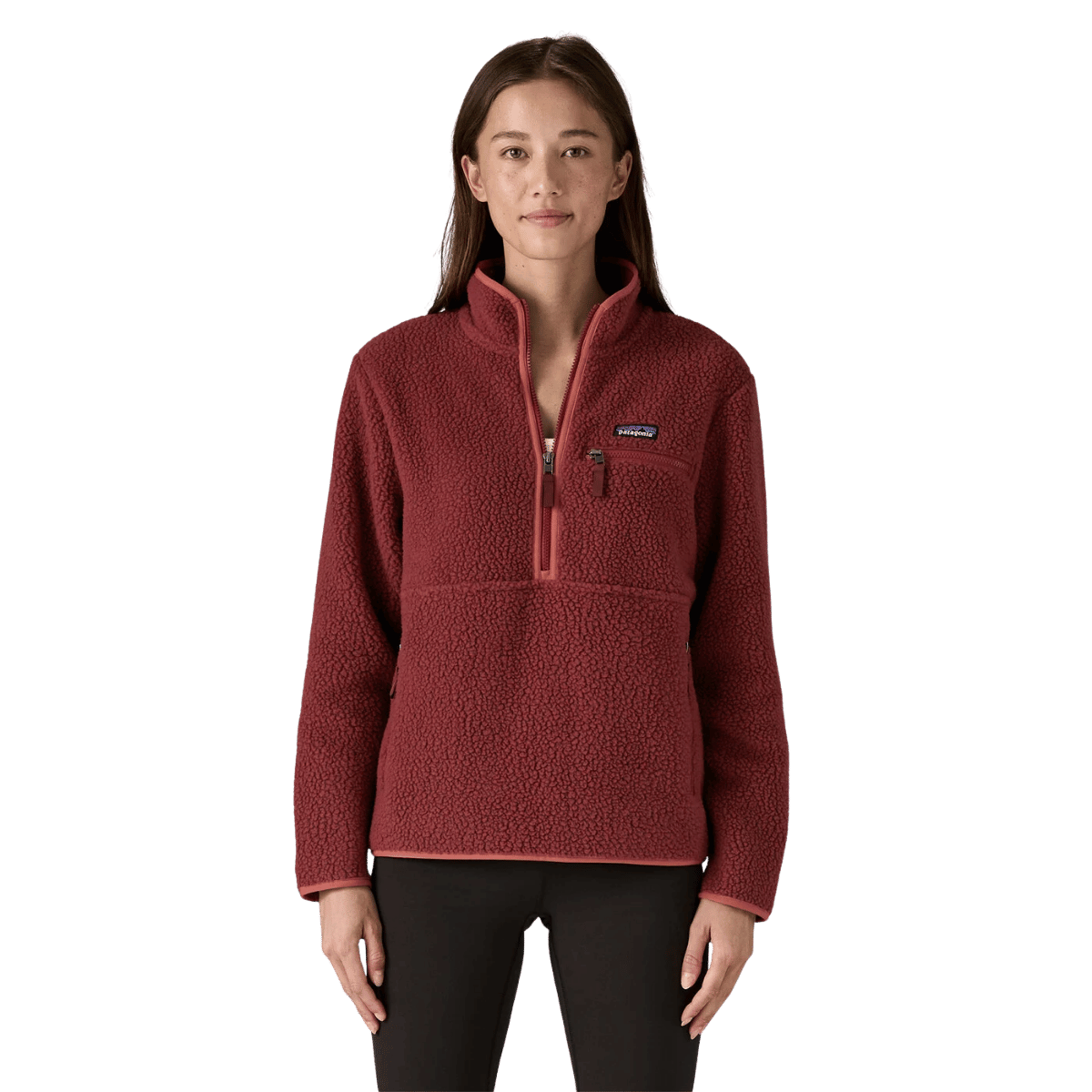 PATAGONIA WOMEN'S RETRO PILE MARSUPIAL - SEQUOIA RED WW FRONT