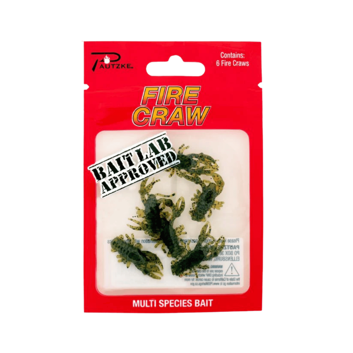 PAUTZKE BAIT FIRE CRAW 6CT  GRN PUMPKIN