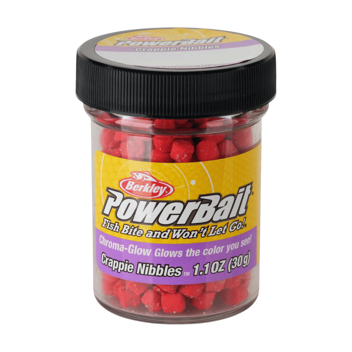 BERKLEY POWERBAIT CHROMA-GLOW CRAPPIE NIBBLES FISHING LURE - GLOW RED_1