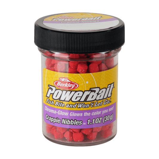 BERKLEY POWERBAIT CHROMA-GLOW CRAPPIE NIBBLES FISHING LURE - GLOW RED_1