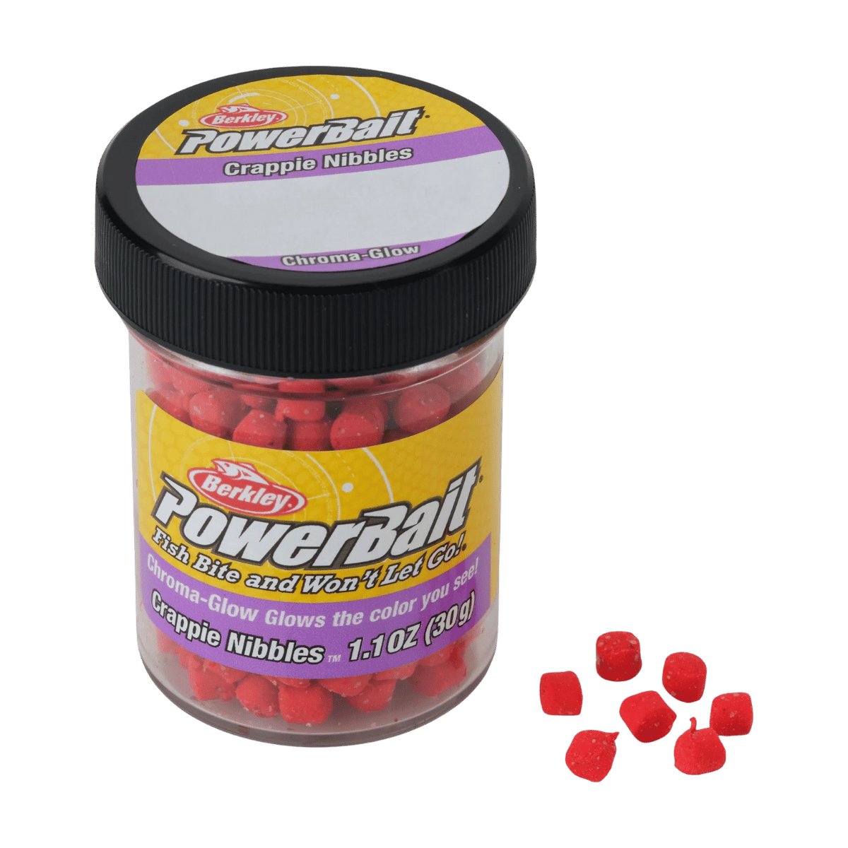 BERKLEY POWERBAIT CHROMA-GLOW CRAPPIE NIBBLES FISHING LURE - GLOW RED_4