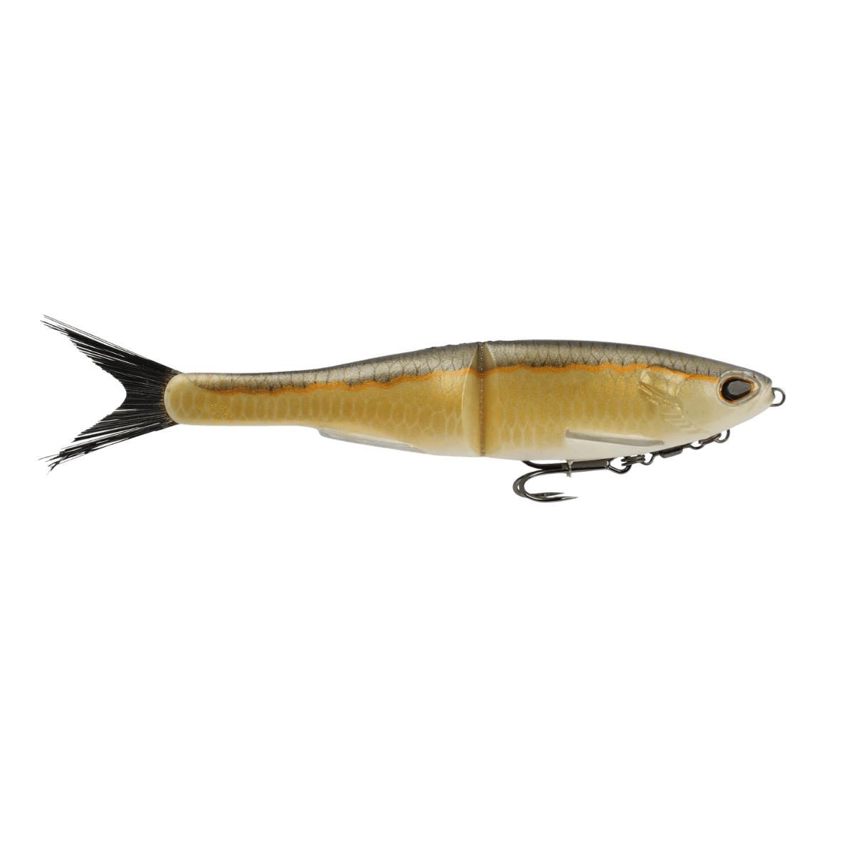 BERKLEY POWERBAIT NESSIE SOFT GLIDE BAIT – 7IN FISHING LURE - GOLDEN SHINER