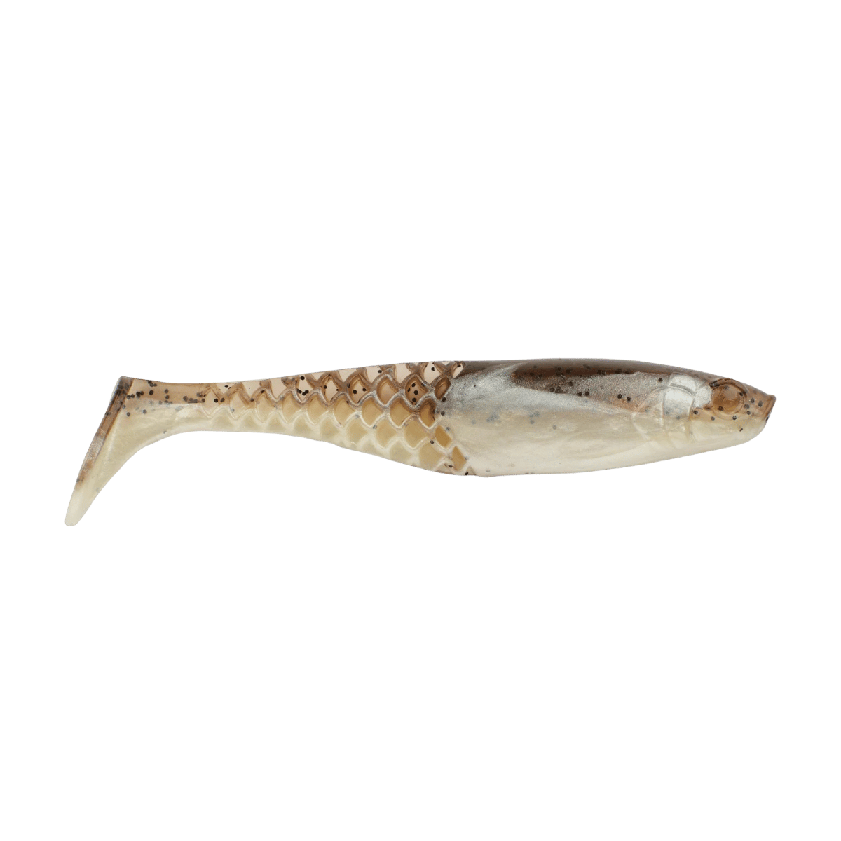 BERKLEY POWERBAIT PADDLIN' POWERSTINGER 4.25IN – 5PK - GREEN PUMPKIN PEARL WHITE