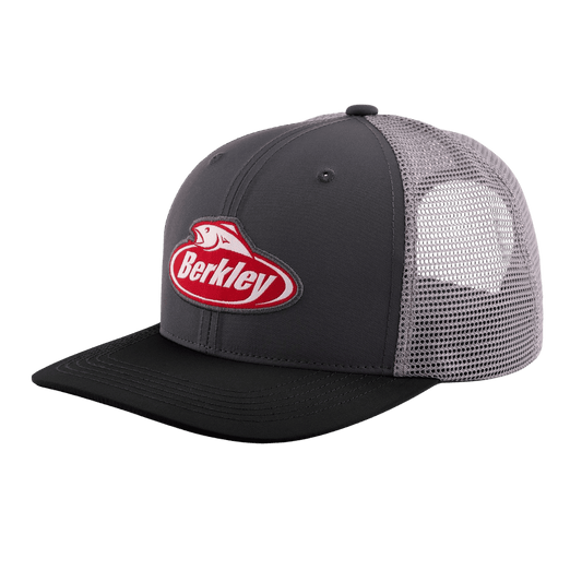 BERKLEY PERFORMANCE LOGO TRUCKER CAP - CHARCOAL GRAY