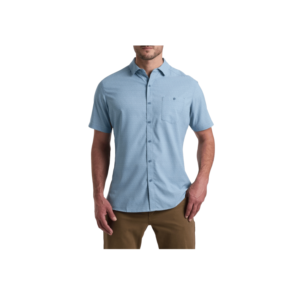 KUHL MEN'S PERSUADR SHORT SLEEVE - GLACIER - FRONT VIEW