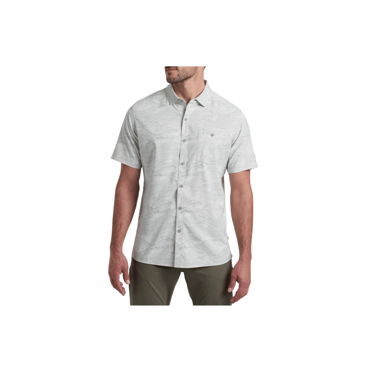 KUHL MEN'S PERSUADR SHORT SLEEVE - BONE - FRONT VIEW