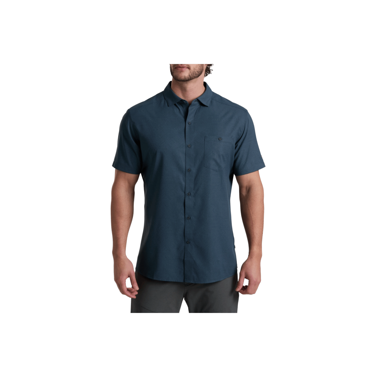 KUHL MEN'S PERSUADR SHORT SLEEVE - MIDNIGHT TIDE - FRONT VIEW