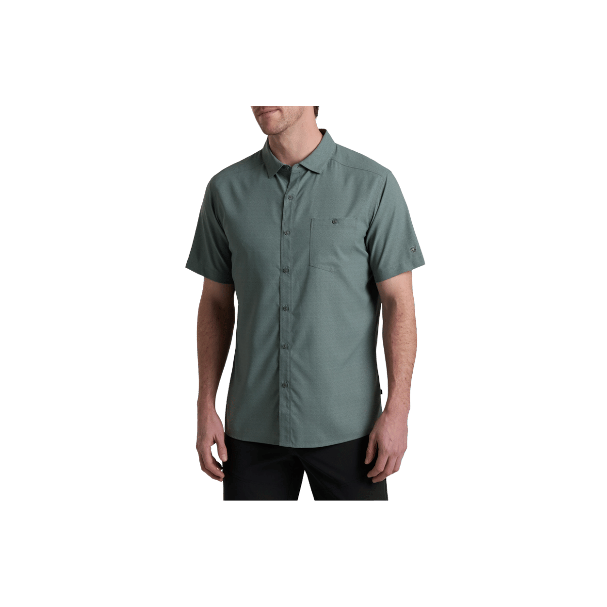 KUHL MEN'S PERSUADR SHORT SLEEVE - TITANIUM - FRONT VIEW