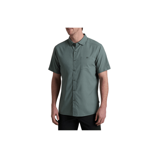 KUHL MEN'S PERSUADR SHORT SLEEVE - TITANIUM - FRONT VIEW