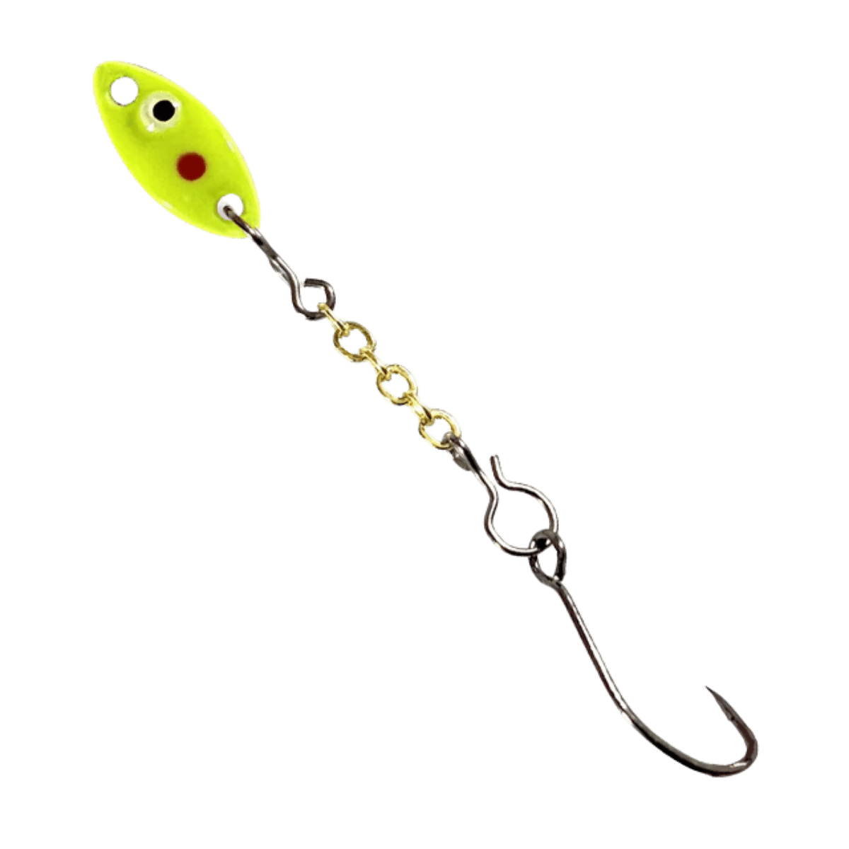 PK LURES METIGOSHE RIG 1/32 OZ TUNGSTEN LARVAE GRN GLW
