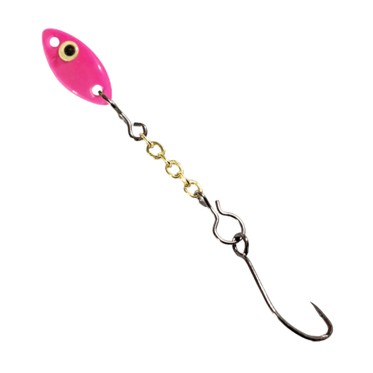 PK LURES METIGOSHE RIG 1/32 OZ TUNGSTEN PINK GLOW 